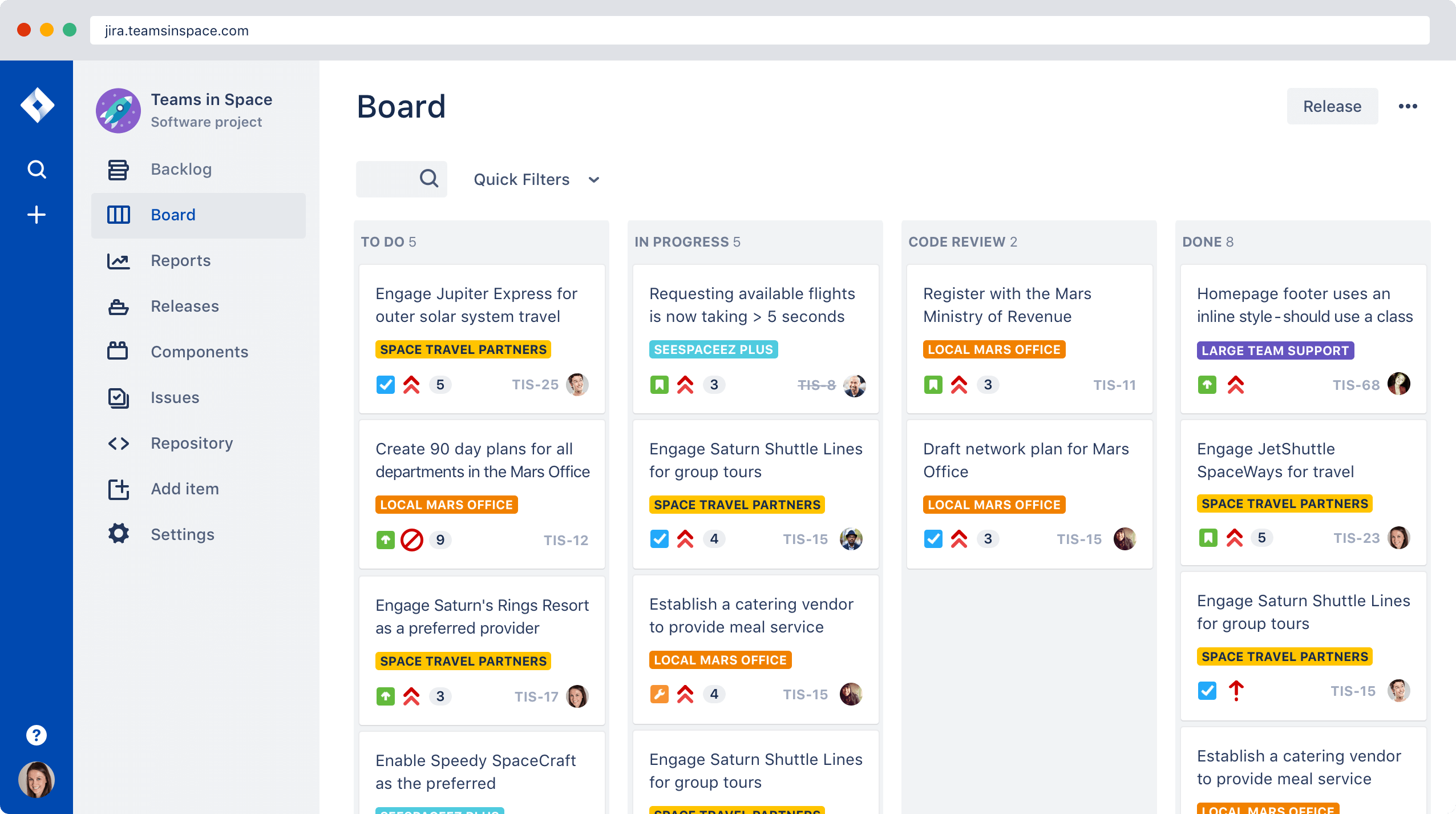 Jira - Project management tool for software development team