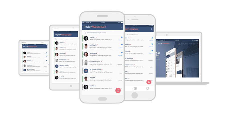 Troop messenger - remote team communication tool.