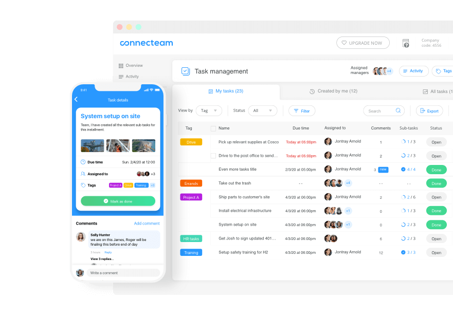 Connecteam - remote team management software
