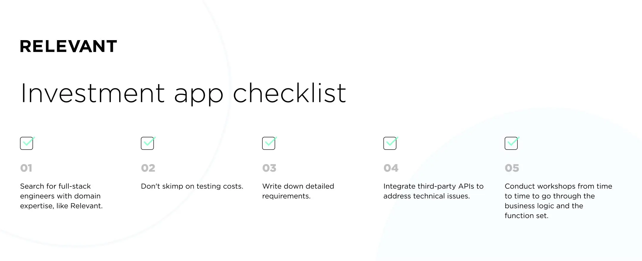 investment app development checklist
