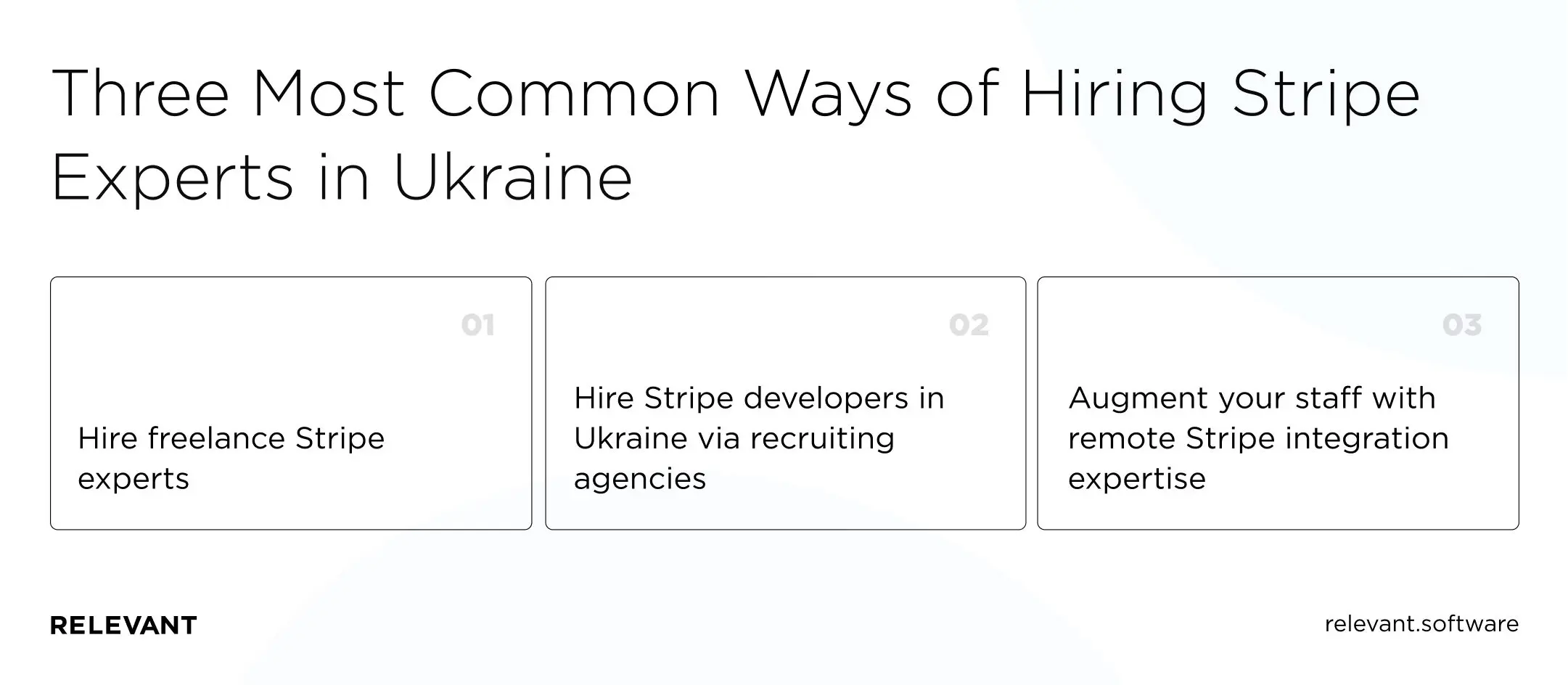 Three most common ways of hiring Stripe experts in Ukraine