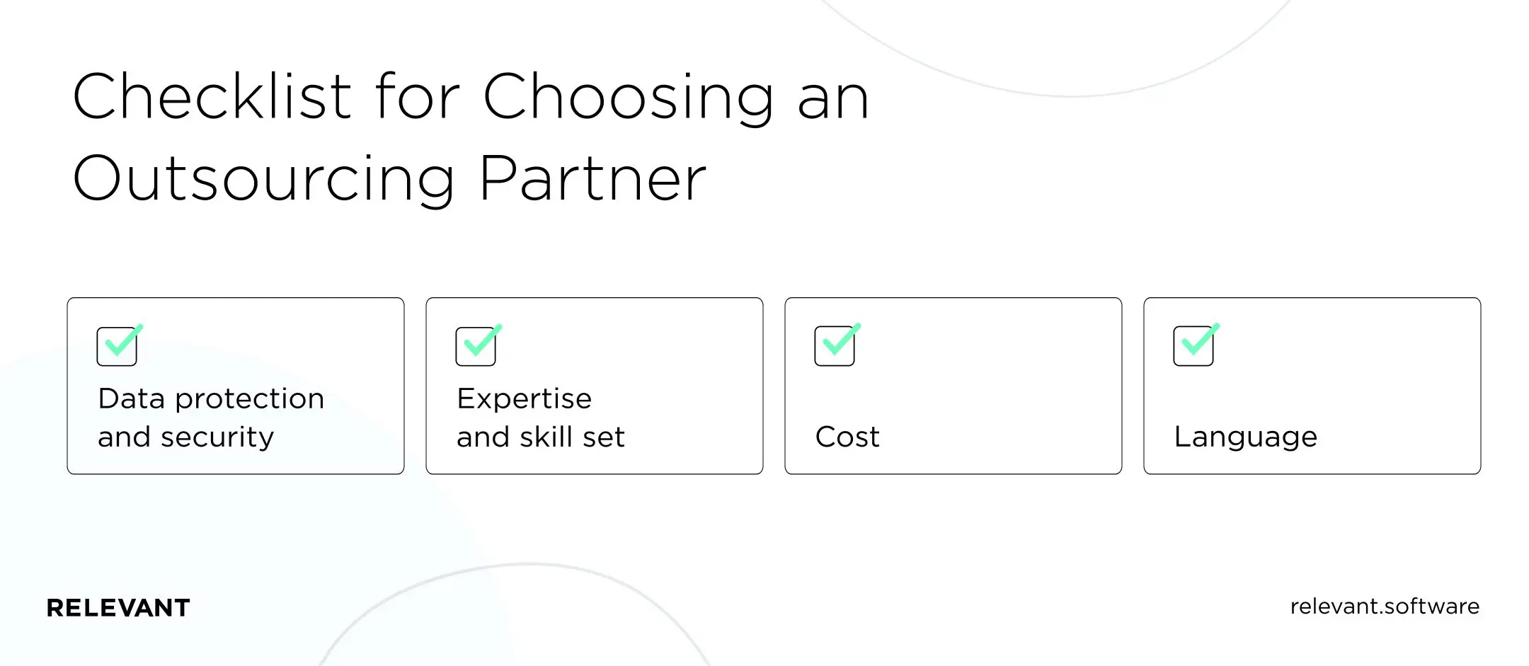 checklist for choosing a software development outsourcing partner
