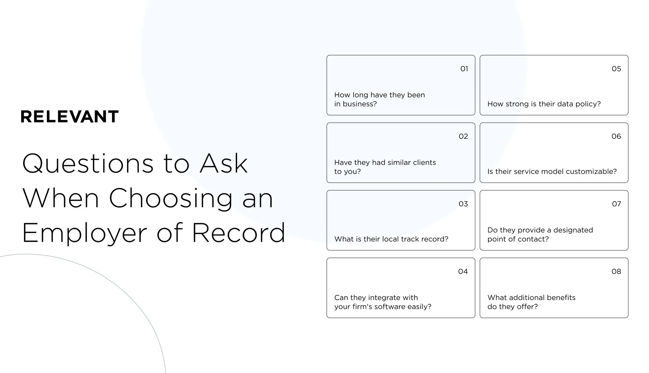 Questions to ask when choosing an employer of record