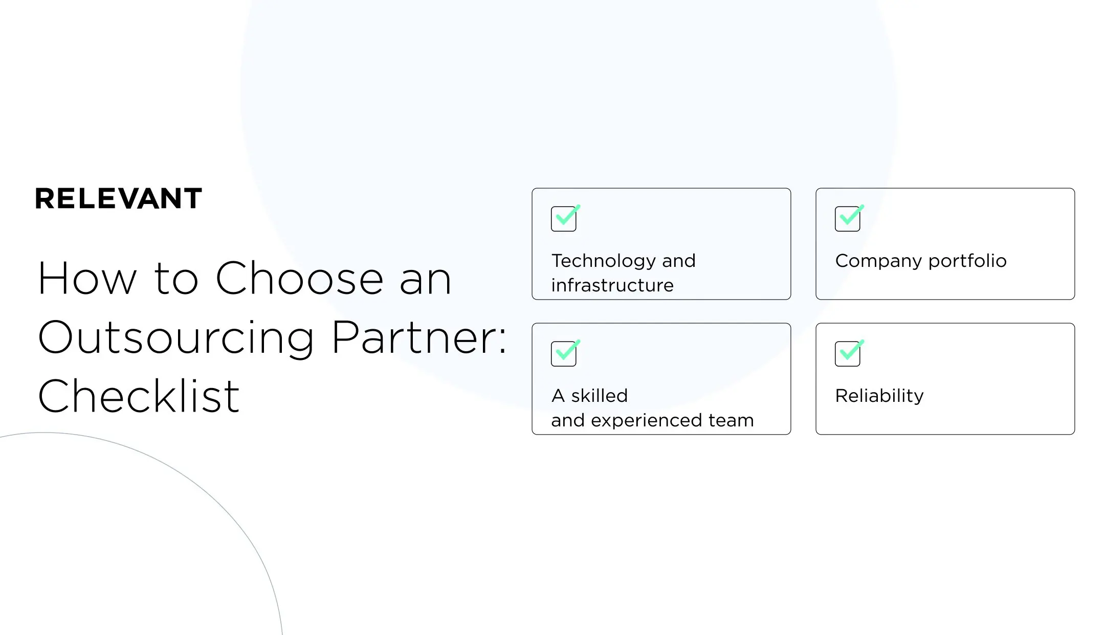 how to choose an outsourcing partner