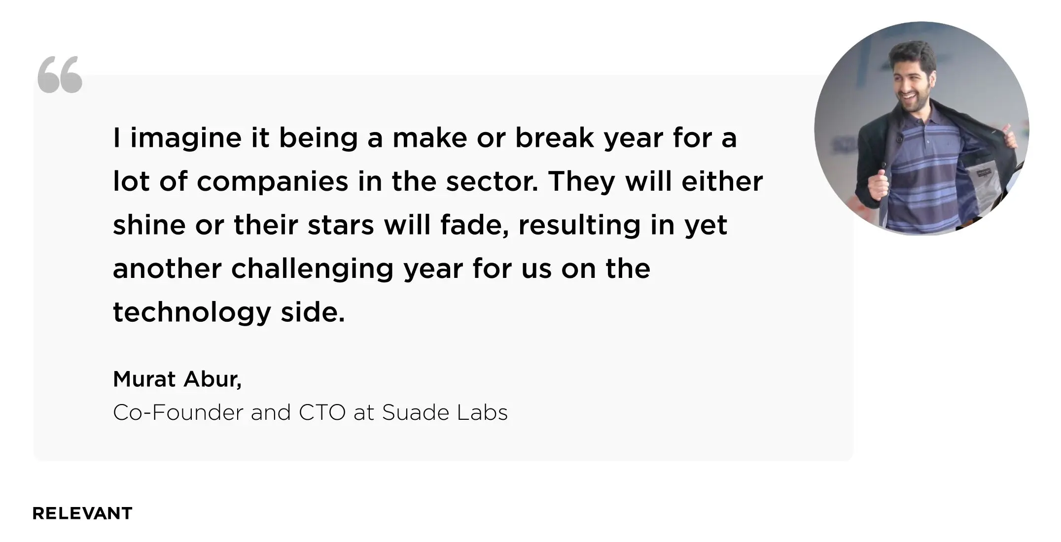 Murat Abur, co-founder and CTO at Suade Labs