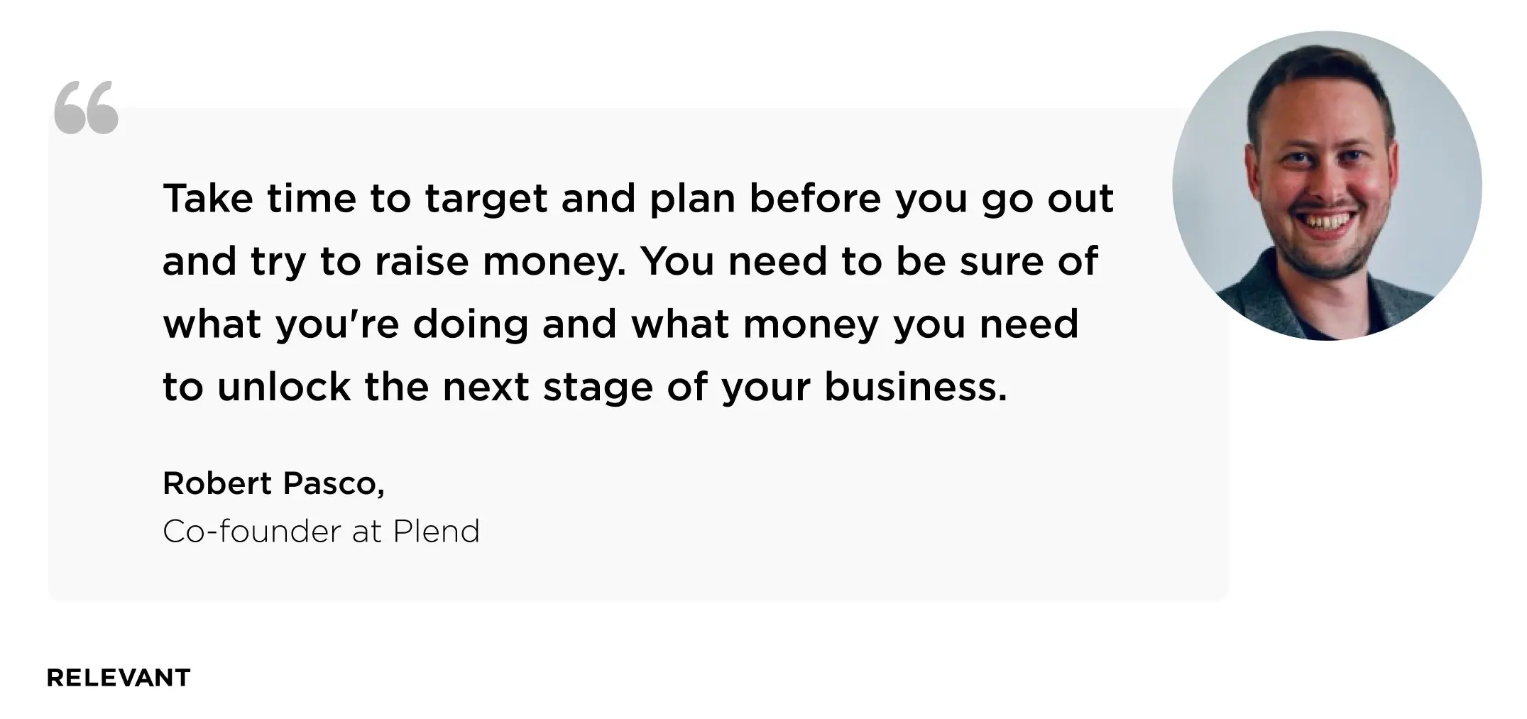 Robert Pasco, co-founder of Plend