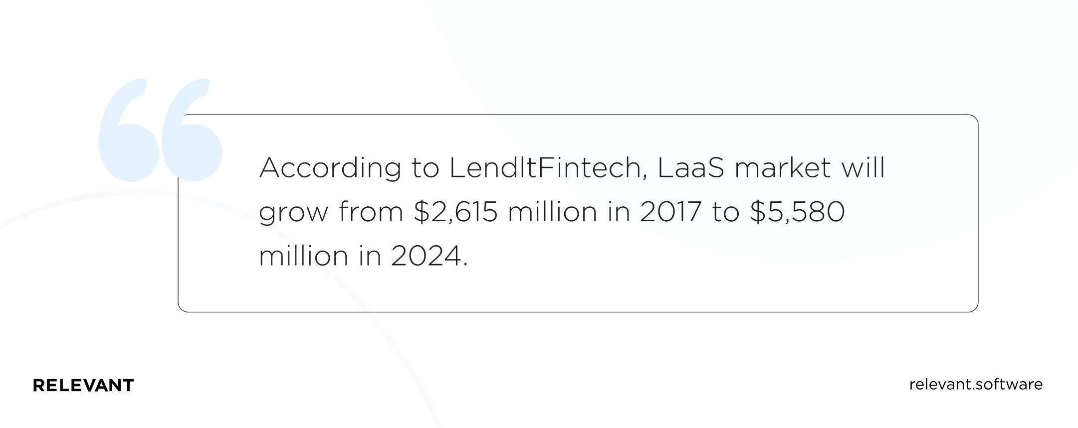 LaaS market, which is one of the newest fields in alternative financing, is projected to grow from $2,615 million in 2017 to $5,580 million in 2024. 