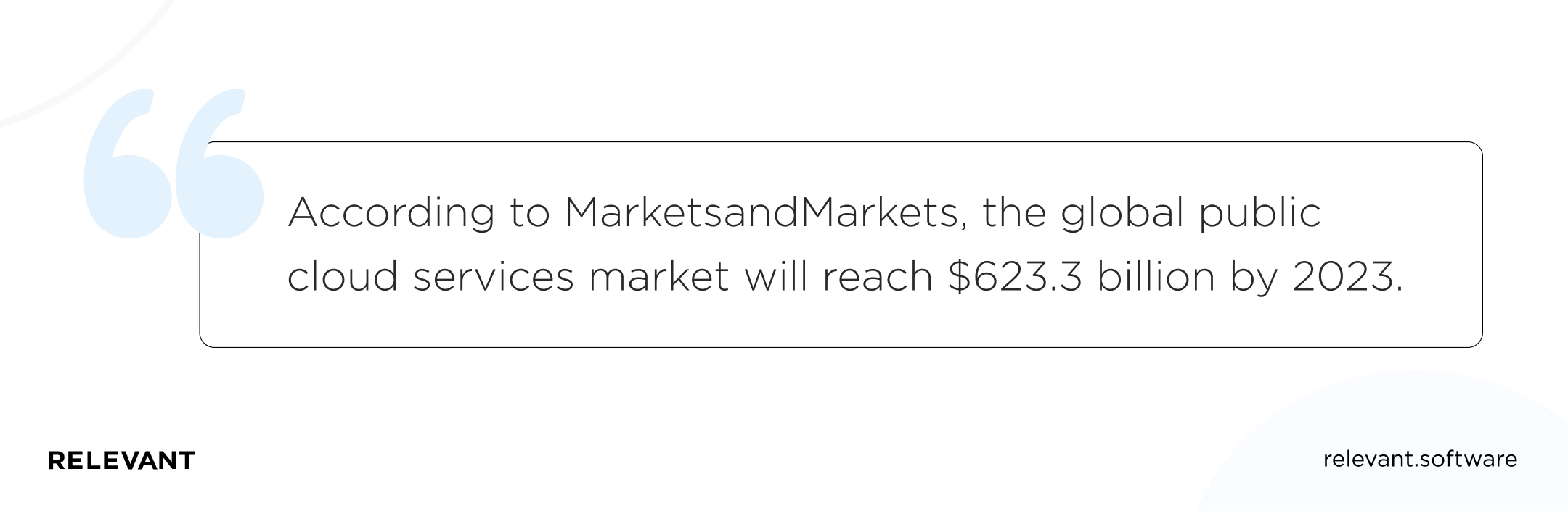 According to MarketsandMarkets, the global public cloud services market will reach 3.3 billion by 2023.