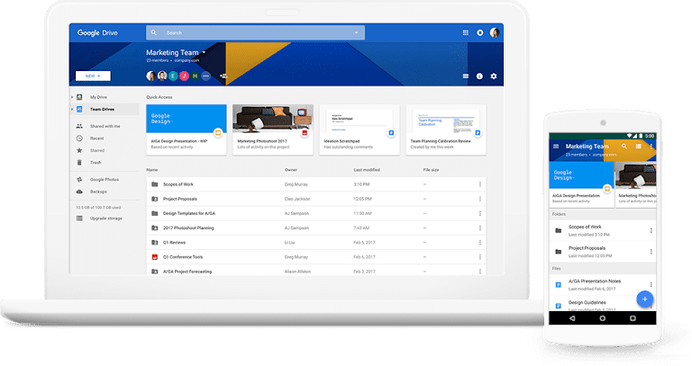Google Drive - 10 best collaboration tools for effective work with your remote product development team
