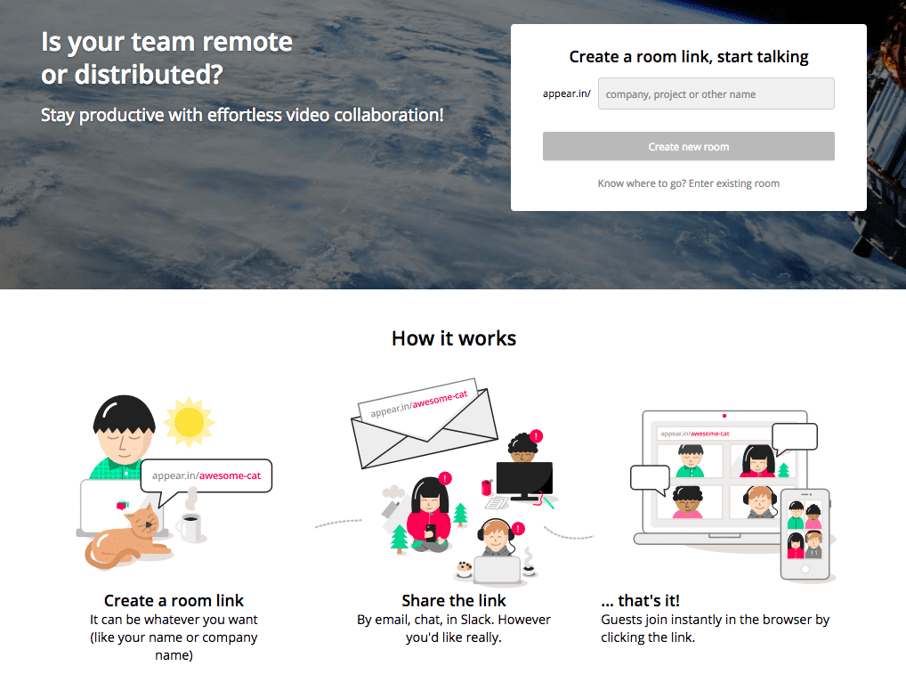 Video conferencing tool for remote and distributed teams