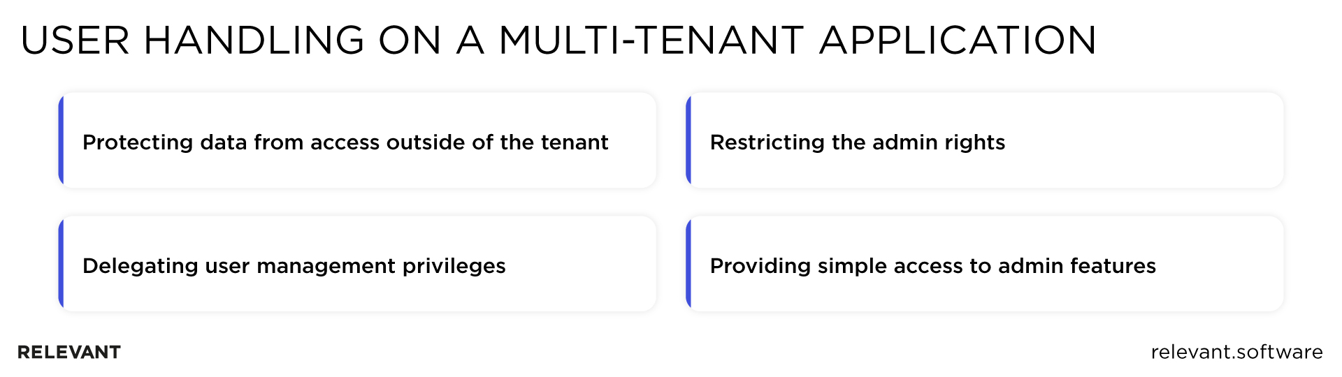 User handling on a multi-tenant application
