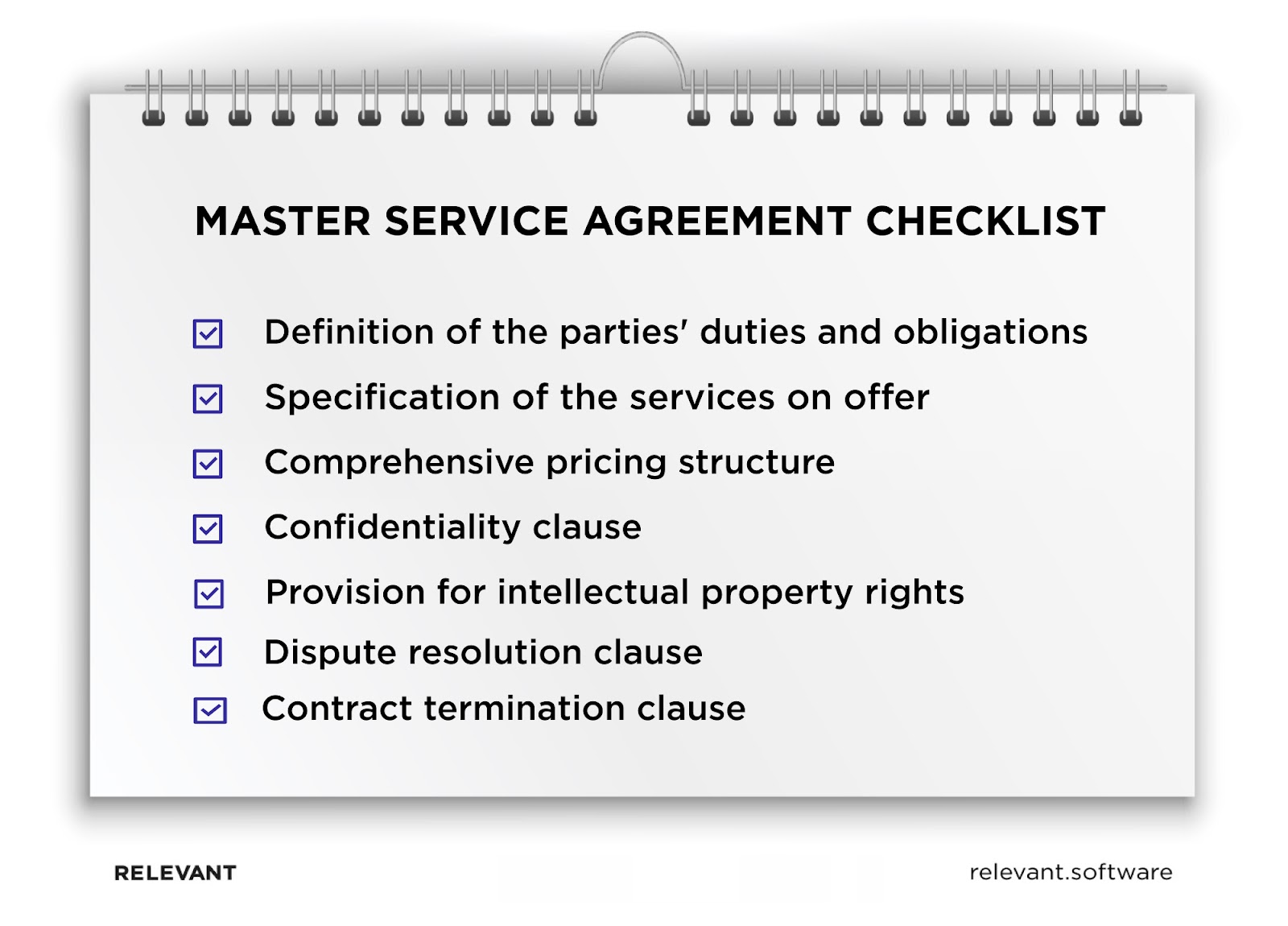  Master Service Agreement Checklist