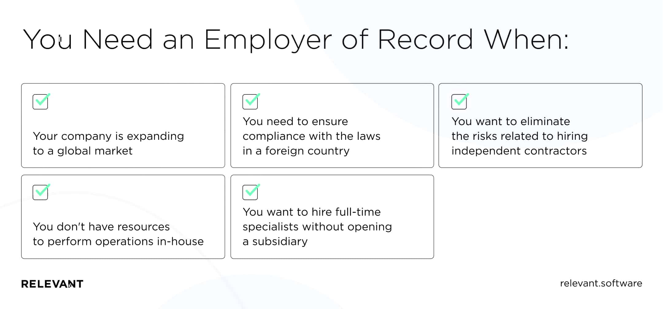 when you need an employer of record