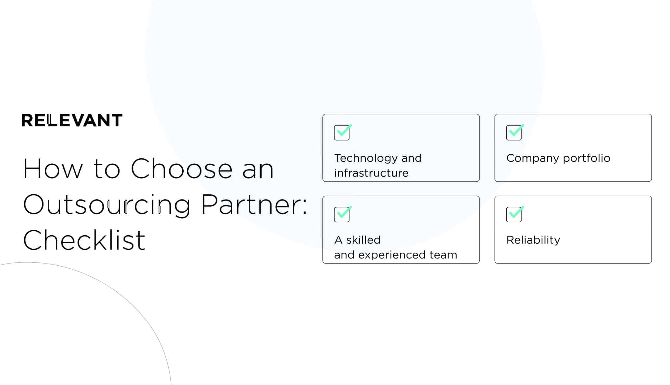 how to choose an outsourcing partner