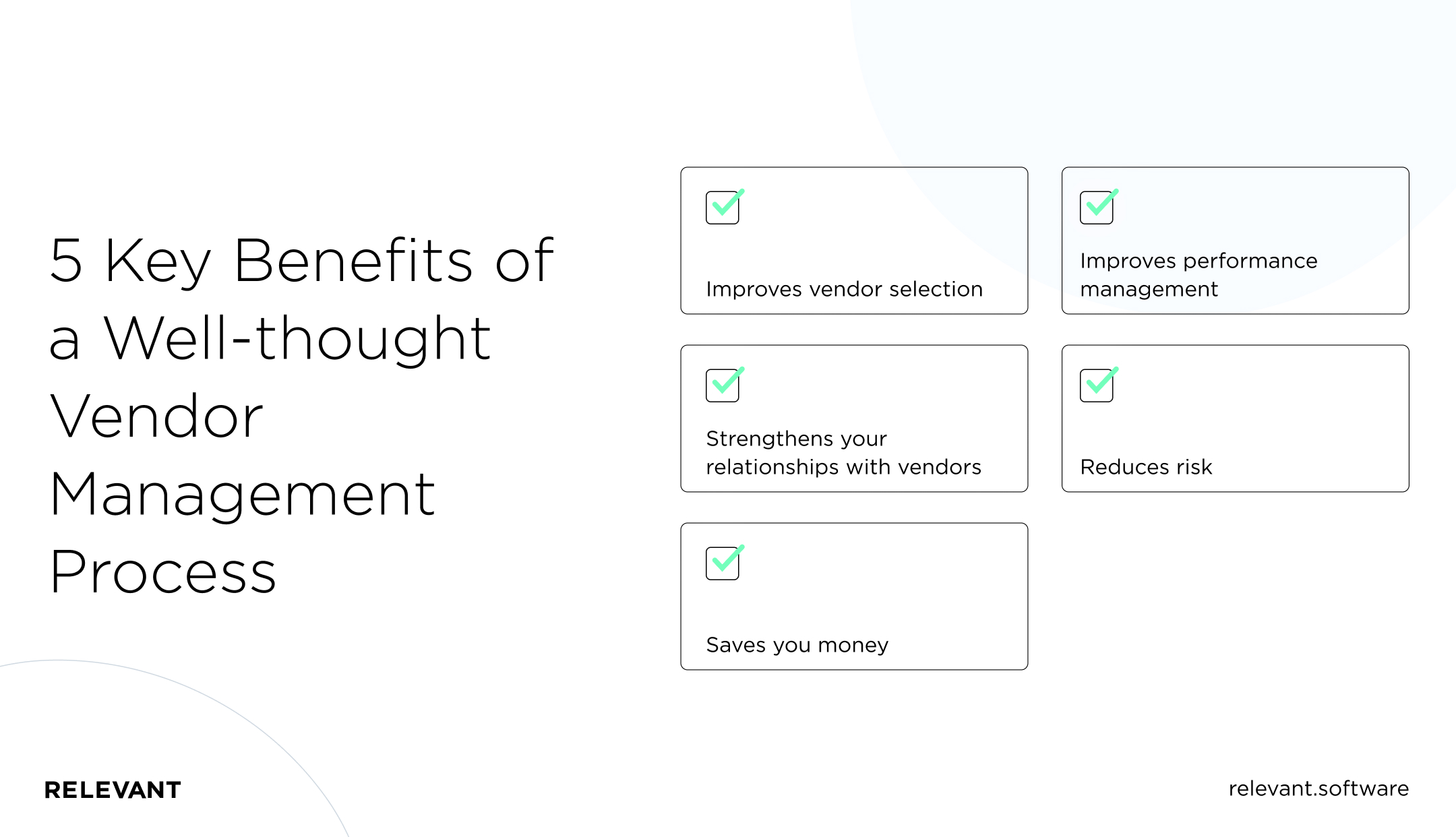 Key Benefits of a Well-thought Vendor Management Process